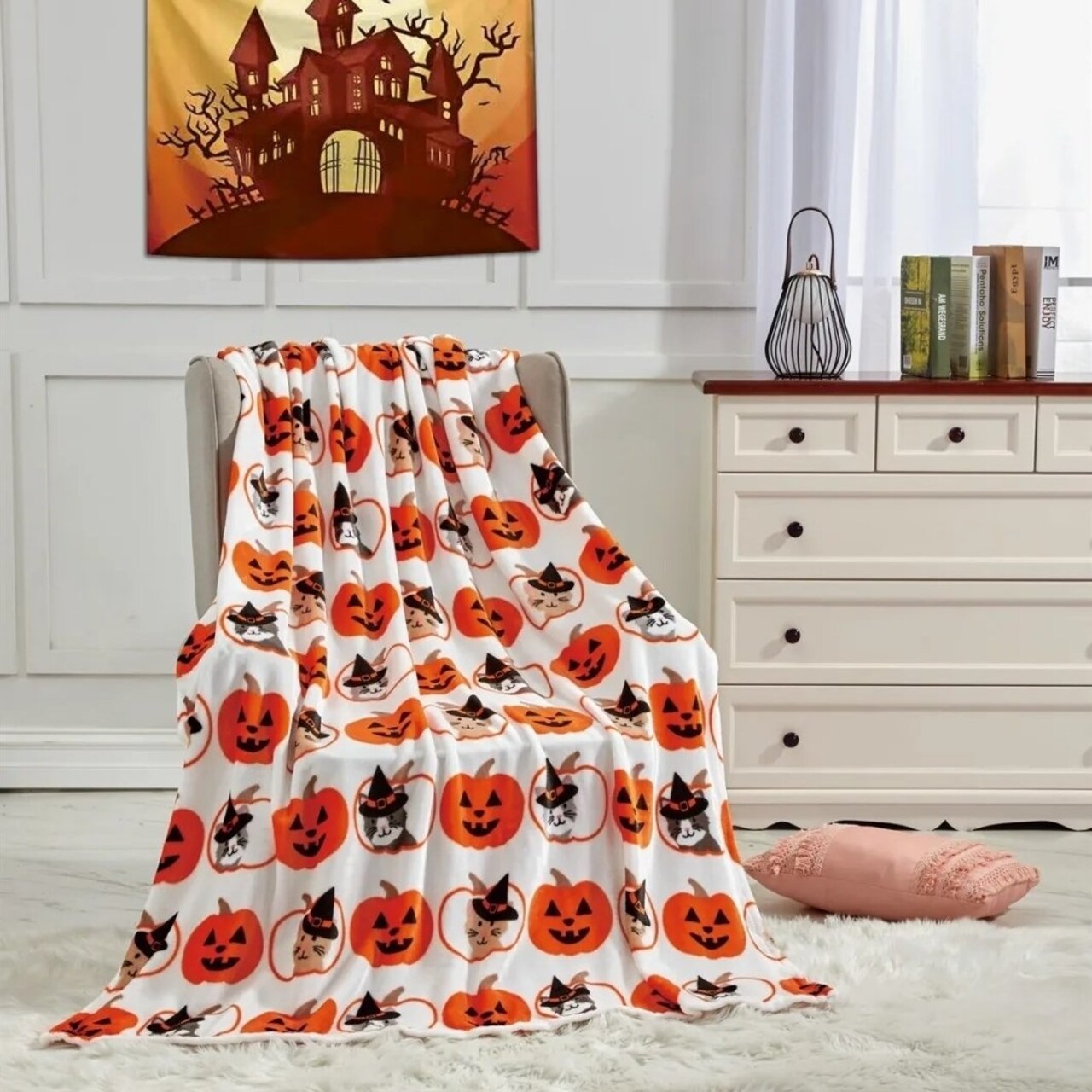 Infinite Basics Halloween 50 X 60 Throw Blankets Fluffy Cozy Couch Throw